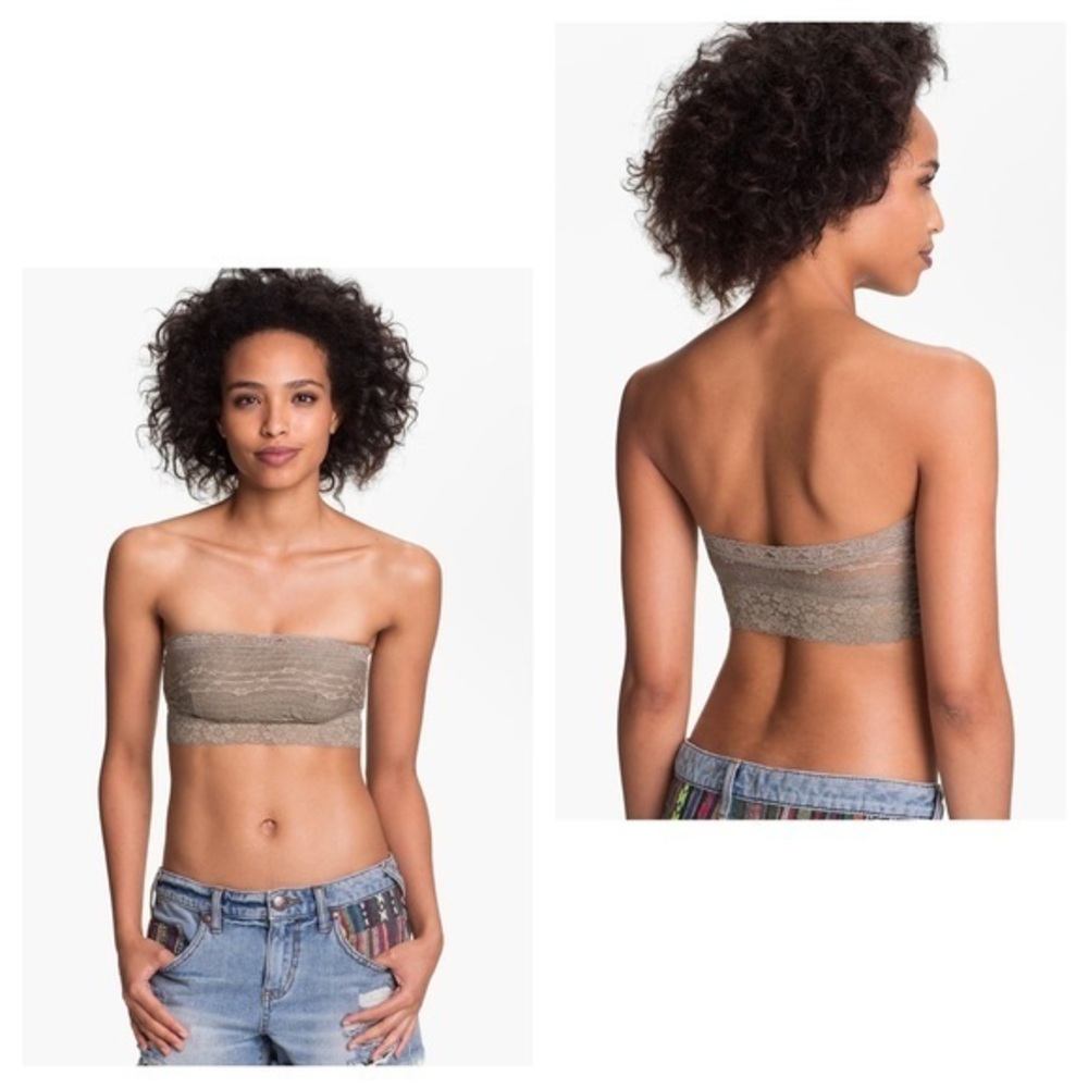 Free People Bandeau Bralette-Gray-M